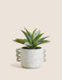 Artificial Aloe Vera Plant in Concrete Pot